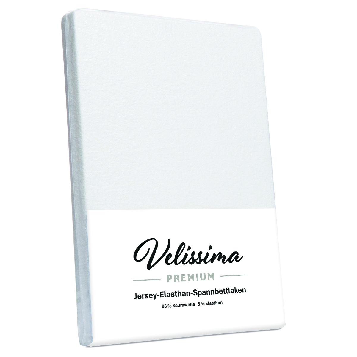 Velissima Premium Spannbettlaken, Reinweiß – 90-100 x 200-220 cm