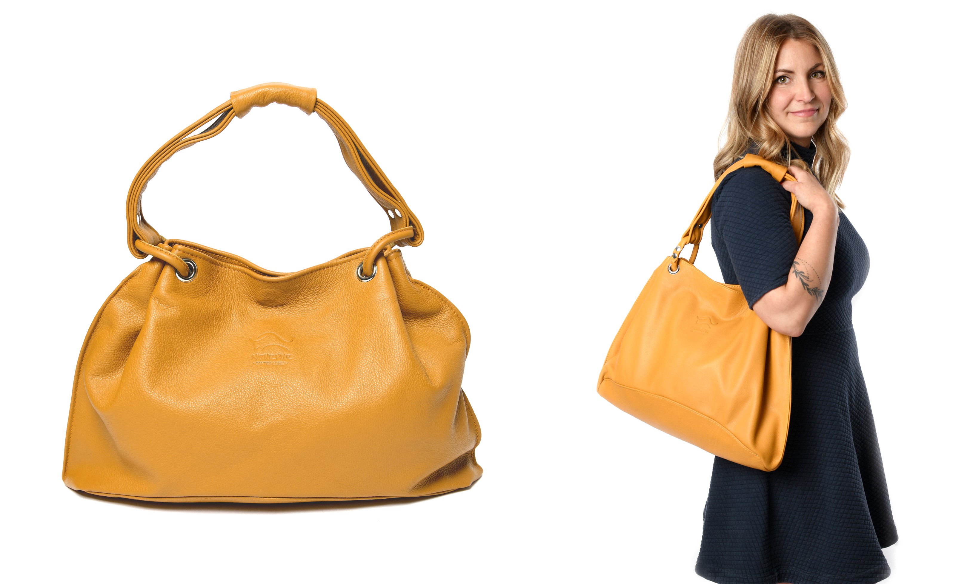 Lederhandtasche aus 100% echtem Narben-Rindleder von den Wassenberger Polsterwerkstätten