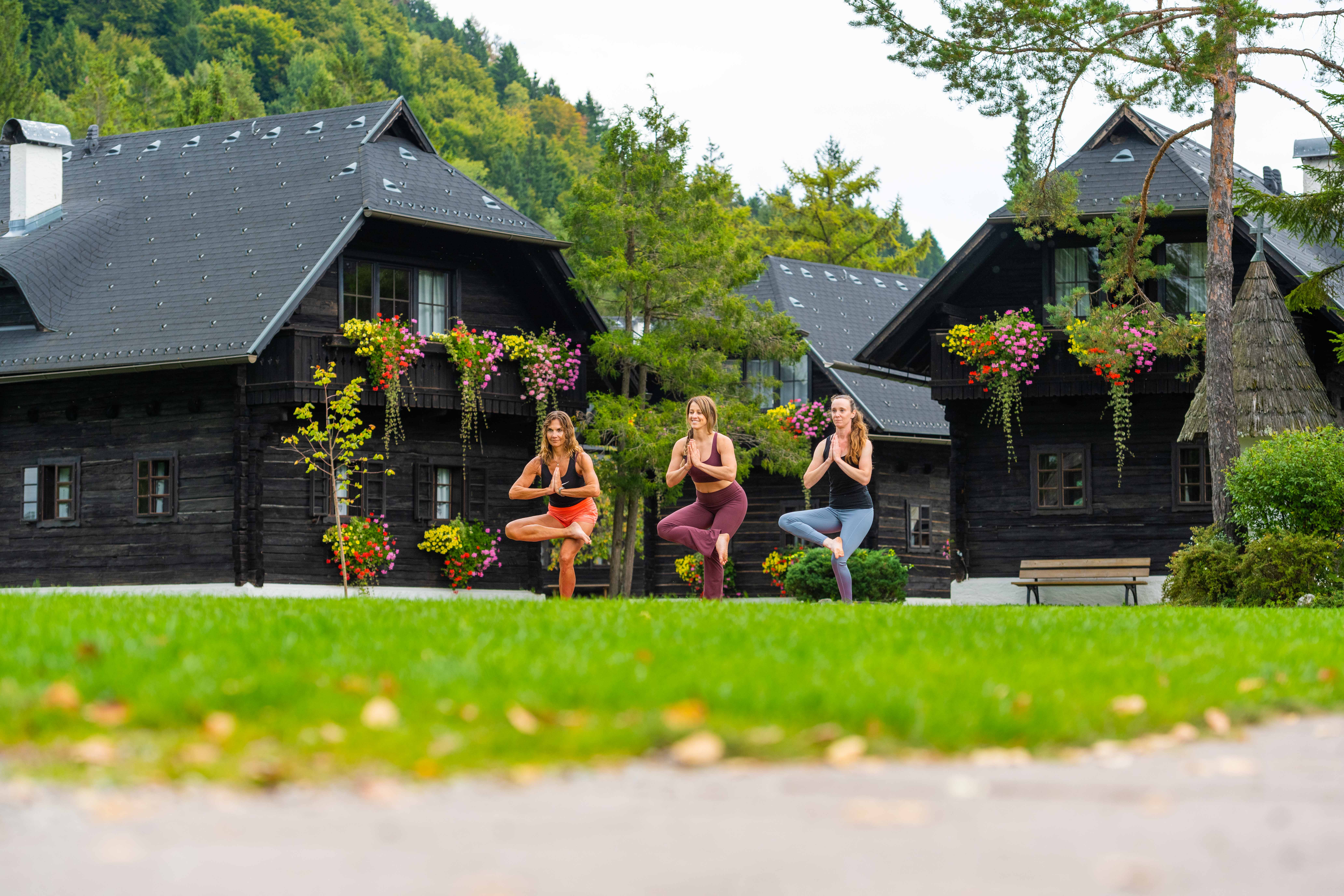 NAMASTÉ & GEH - Das Naturel Yoga-Wander-Retreat im Hoteldorf SCHÖNLEITN in Kärnten (AT) 4 Nächte für 2 Pers.