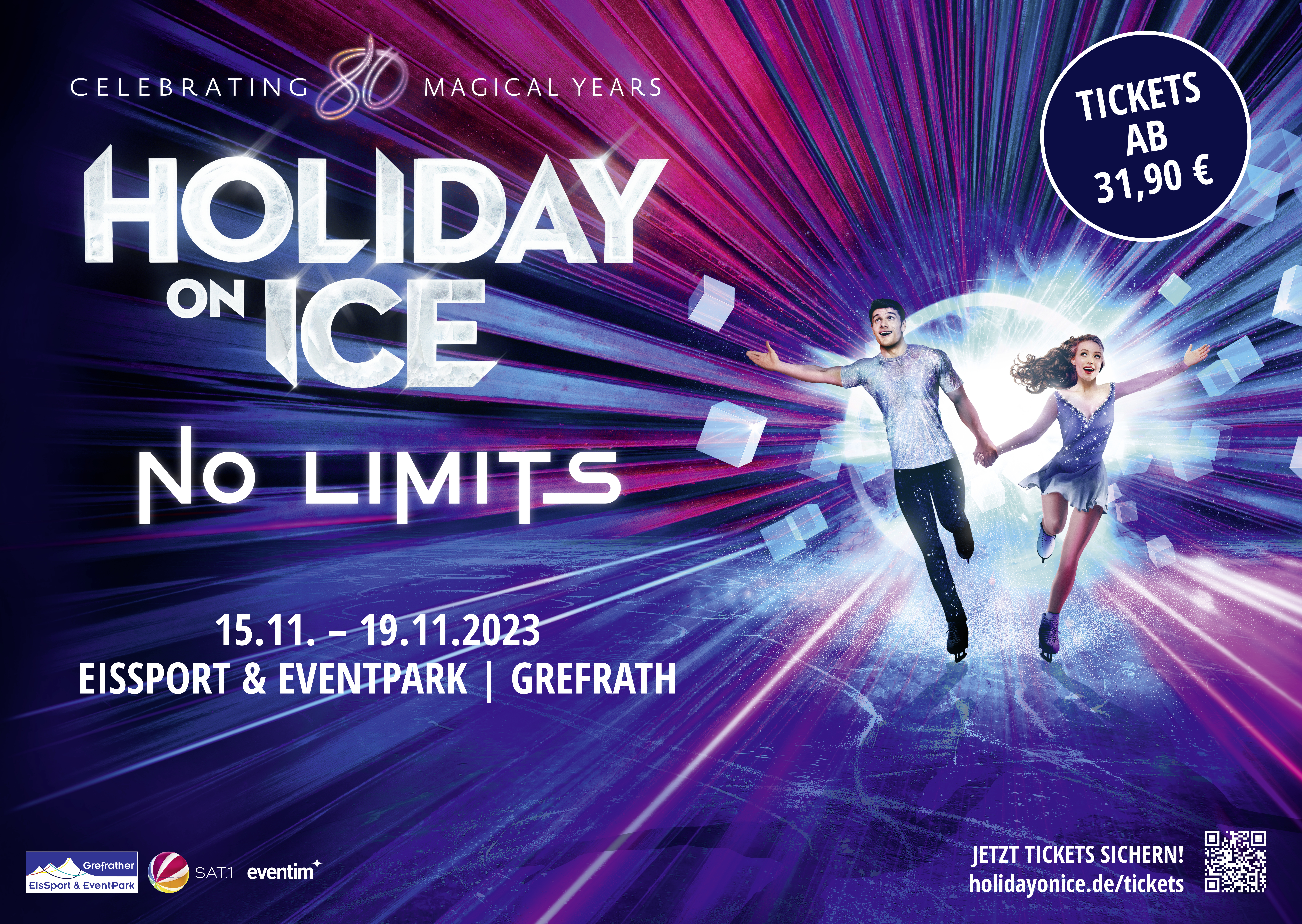 Holiday on Ice Eintrittskarte der PK1 für die Show am 16.11.2023 um 19:30 Uhr in Grefrath
